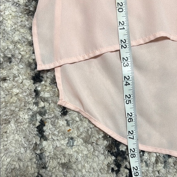 My Michelle Pink Sleeveless Asymmetrical Blouse with Peter Pan Collar - Picture 4 of 7